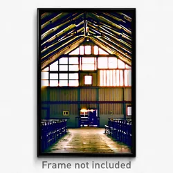 Pixel Art Poster - Bold Barn (8 Bit Psychedelic Trippy Weird Video Game Print)