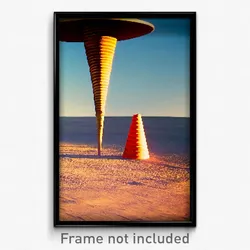 Pixel Art Poster - Rundown Cone (8 Bit Psychedelic Trippy Video Game Print)