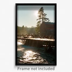 Pixel Art Poster - Calm Sawmill (8 Bit Psychedelic Trippy Video Game Print)