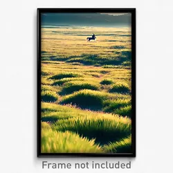Pixel Art Poster - Hard To Find Grassland (8 Bit Psychedelic Video Game Print)
