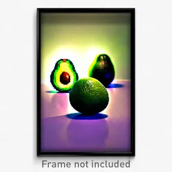 Pixel Art Poster - Brisk Avocado (8 Bit Psychedelic Trippy Video Game Print)