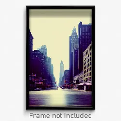 Pixel Art Poster - Spotless American City (8 Bit Psychedelic Video Game Print)