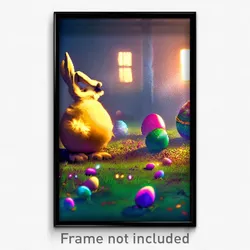Pixel Art Poster - Grimy Easter (8 Bit Psychedelic Trippy Video Game Print)