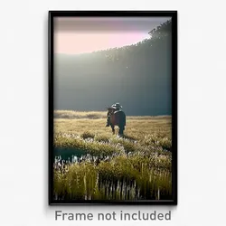 Pixel Art Poster - Silver Prairie (8 Bit Psychedelic Trippy Video Game Print)