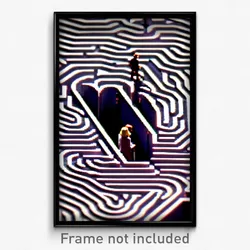 Pixel Art Poster - Thoughtful Maze (8 Bit Psychedelic Trippy Video Game Print)