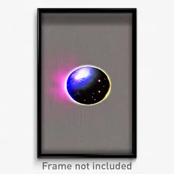 Pixel Art Poster - Shiny Pluto (8 Bit Psychedelic Trippy Weird Video Game Print)