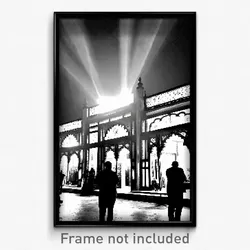 Pixel Art Poster - Black And White Bazaar (8 Bit Psychedelic Video Game Print)