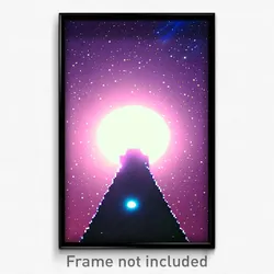Pixel Art Poster - Starry Aperture (8 Bit Psychedelic Trippy Video Game Print)