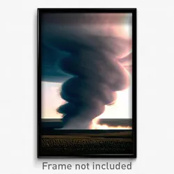 Pixel Art Poster - Shadowy Tornado (8 Bit Psychedelic Trippy Video Game Print)