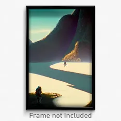 Pixel Art Poster - Squiggly Bivouac (8 Bit Psychedelic Trippy Video Game Print)