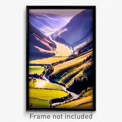Pixel Art Poster - Incredible Valley (8 Bit Psychedelic Trippy Video Game Print)