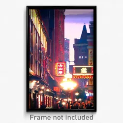 Pixel Art Poster - Busy Canton (8 Bit Psychedelic Trippy Weird Video Game Print)