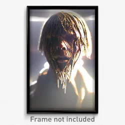 Pixel Art Poster - Webbed Head (8 Bit Psychedelic Trippy Weird Video Game Print)