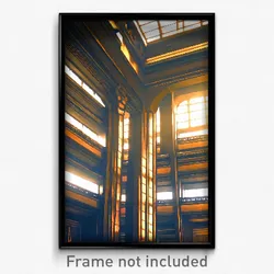 Pixel Art Poster - Important Architecture (8 Bit Psychedelic Video Game Print)