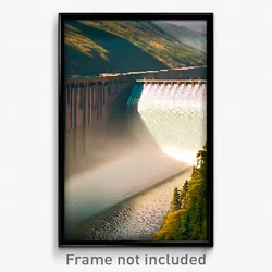 Pixel Art Poster - Strange Dam (8 Bit Psychedelic Trippy Weird Video Game Print)