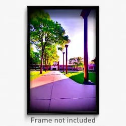 Pixel Art Poster - Humble Campus (8 Bit Psychedelic Trippy Video Game Print)