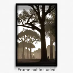 Pixel Art Poster - Puny Trees (8 Bit Psychedelic Trippy Weird Video Game Print)
