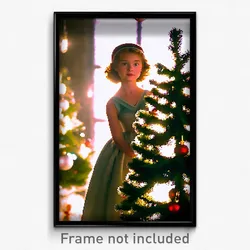 Pixel Art Poster - Natural Christmas (8 Bit Psychedelic Trippy Video Game Print)