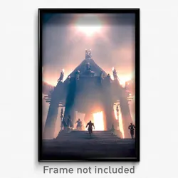 Pixel Art Poster - Famous Conquest (8 Bit Psychedelic Trippy Video Game Print)
