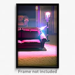 Pixel Art Poster - Rare Couch (8 Bit Psychedelic Trippy Weird Video Game Print)