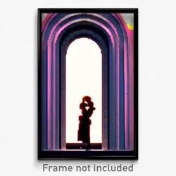 Pixel Art Poster - Beloved Arch (8 Bit Psychedelic Trippy Video Game Print)