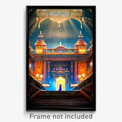 Pixel Art Poster - Amazing Palace (8 Bit Psychedelic Trippy Video Game Print)