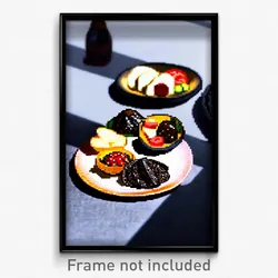Pixel Art Poster - Dark Tostada (8 Bit Psychedelic Trippy Video Game Print)