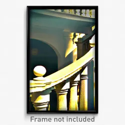 Pixel Art Poster - Smoggy Balustrade (8 Bit Psychedelic Trippy Video Game Print)