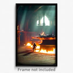 Pixel Art Poster - Terrific Forge (8 Bit Psychedelic Trippy Video Game Print)