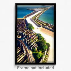 Pixel Art Poster - Colossal Causeway (8 Bit Psychedelic Trippy Video Game Print)