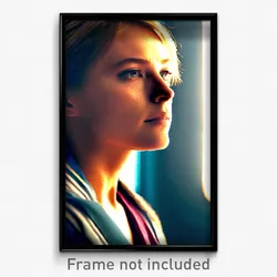 Pixel Art Poster - Thoughtful Visage (8 Bit Psychedelic Trippy Video Game Print)