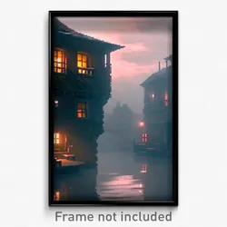 Pixel Art Poster - Murky Inn (8 Bit Psychedelic Trippy Weird Video Game Print)