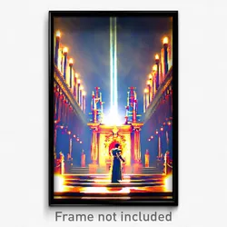 Pixel Art Poster - Heavenly Armoury (8 Bit Psychedelic Trippy Video Game Print)