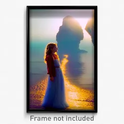 Pixel Art Poster - Blissful Strand (8 Bit Psychedelic Trippy Video Game Print)