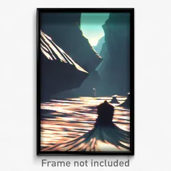Pixel Art Poster - Distorted Promontory (8 Bit Psychedelic Video Game Print)