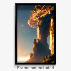Pixel Art Poster - Majestic Vicarge (8 Bit Psychedelic Trippy Video Game Print)