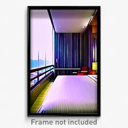 Pixel Art Poster - Smooth Hotel (8 Bit Psychedelic Trippy Video Game Print)