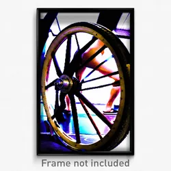 Pixel Art Poster - Candid Wheel (8 Bit Psychedelic Trippy Video Game Print)