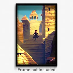 Pixel Art Poster - Quirky Redoubt (8 Bit Psychedelic Trippy Video Game Print)