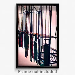 Pixel Art Poster - Memorable Drying Rack (8 Bit Psychedelic Video Game Print)