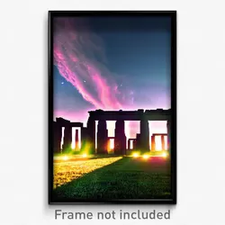 Pixel Art Poster - Bountiful Henge (8 Bit Psychedelic Trippy Video Game Print)