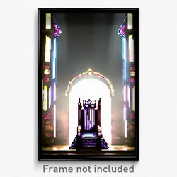 Pixel Art Poster - Novel Throne (8 Bit Psychedelic Trippy Video Game Print)