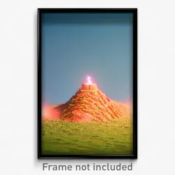 Pixel Art Poster - Imaginary Mound (8 Bit Psychedelic Trippy Video Game Print)