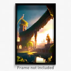 Pixel Art Poster - Admired Fief (8 Bit Psychedelic Trippy Video Game Print)