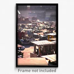 Pixel Art Poster - Urban Boneyard (8 Bit Psychedelic Trippy Video Game Print)