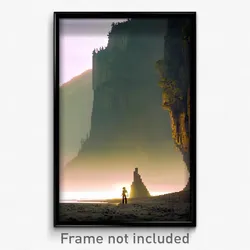 Pixel Art Poster - Lost Cliff (8 Bit Psychedelic Trippy Weird Video Game Print)