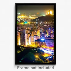 Pixel Art Poster - Famous Brazilian City (8 Bit Psychedelic Video Game Print)