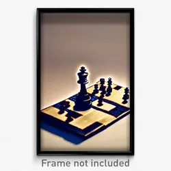 Pixel Art Poster - Cool Chess Piece (8 Bit Psychedelic Trippy Video Game Print)
