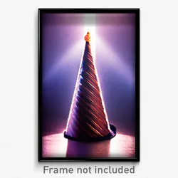 Pixel Art Poster - Prestigious Cone (8 Bit Psychedelic Trippy Video Game Print)