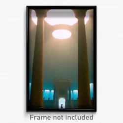 Pixel Art Poster - Monumental Depths (8 Bit Psychedelic Trippy Video Game Print)